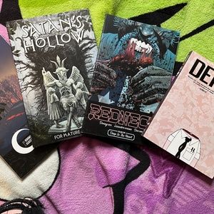 GRAPHIC NOVEL LOT 2- HORROR- Satan's Hollow, Rednecks, Demon and Outcast